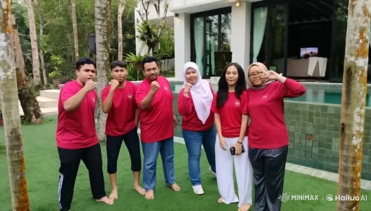Live2D Animation: Group Practicing Kungfu on Lawn – AI Generated Video | Hailuo AI