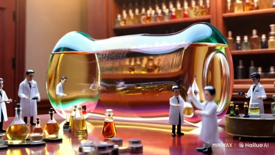 Hyper-Realistic Macro Shot of Giant Perfume Creation – AI Generated Video | Hailuo AI