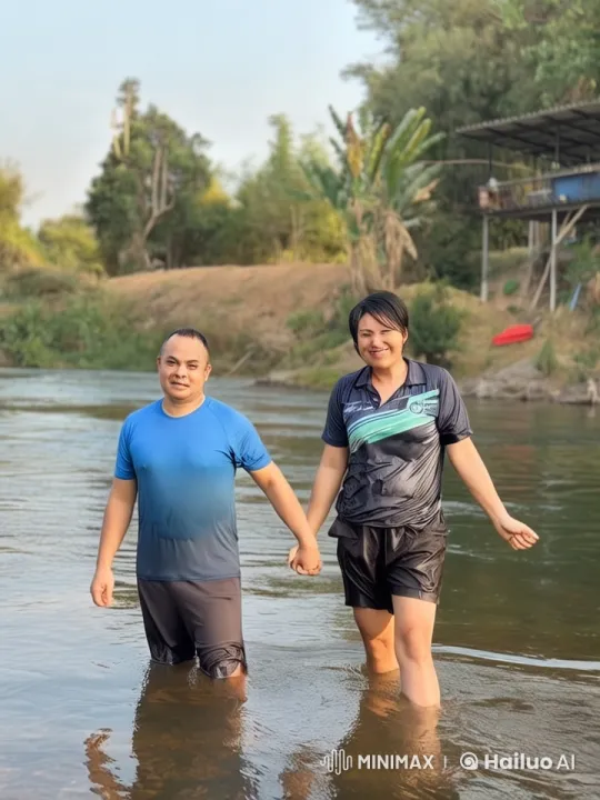 Live2D Animated Kung Fu Masters in Serene River Setting – AI Generated Video | Hailuo AI