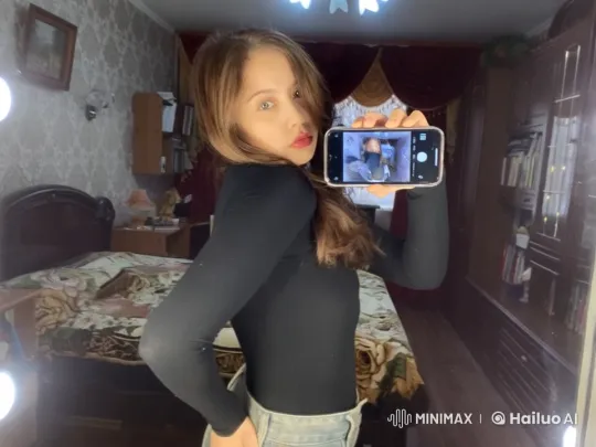 Cozy Bedroom Live2D Selfie with Floral Decor – AI Generated Video | Hailuo AI