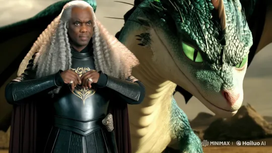 Armored Figure Strokes Loyal Dragon in Epic Scene – AI Generated Video | Hailuo AI