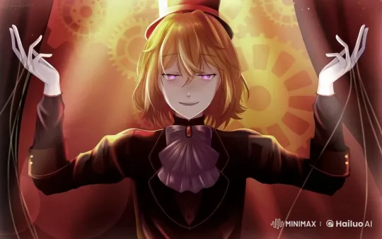 Live2D Animation: Golden-Lit Stage with Elegant Performer – AI Generated Video | Hailuo AI