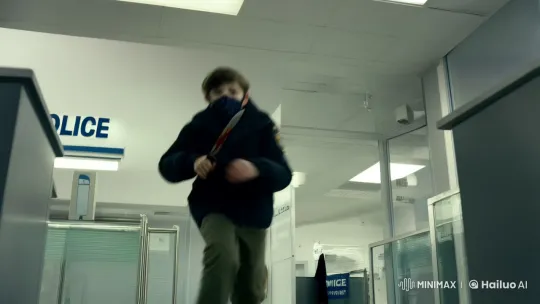 Teenager with Bloodied Knife Enters Police Station – AI Generated Video | Hailuo AI