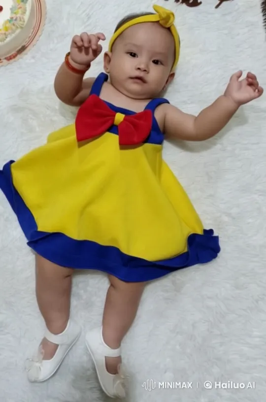 Baby in Yellow Dress Celebrates with Dance – AI Generated Video | Hailuo AI