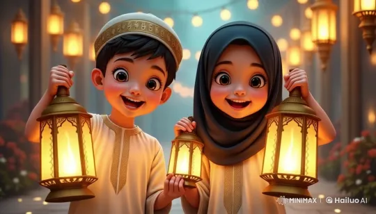 Teen Boy Celebrates Ramadan in Live2D Animation – AI Generated Video | Hailuo AI