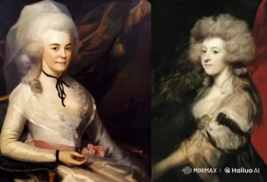 18th-Century Attired Women Share Affectionate Kiss in Live2D Animation – AI Generated Video | Hailuo AI