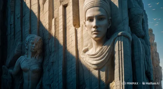 Animated Stone Giants: Majestic Carving with Dynamic Details – AI Generated Video | Hailuo AI