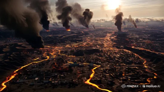 Apocalyptic Ruins: America's Desolate Post-Nature Landscape – AI Generated Video | Hailuo AI