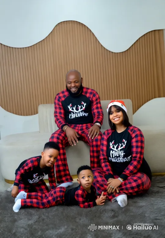 Family Performs Kungfu in Christmas Pajamas – AI Generated Video | Hailuo AI