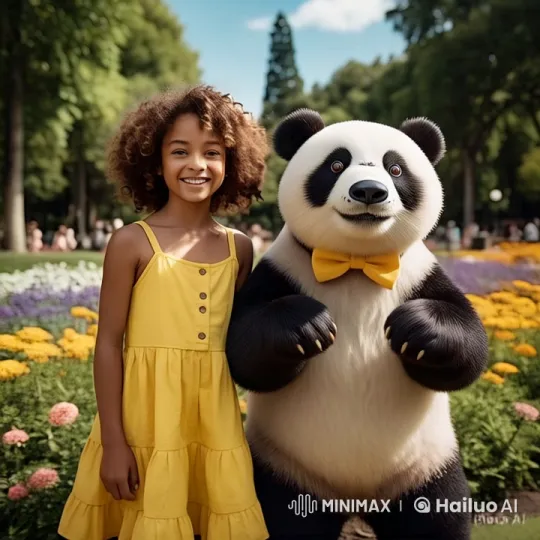 Live2D Animated Short: Girl and Panda's Playful Kung Fu Fight – AI Generated Video | Hailuo AI