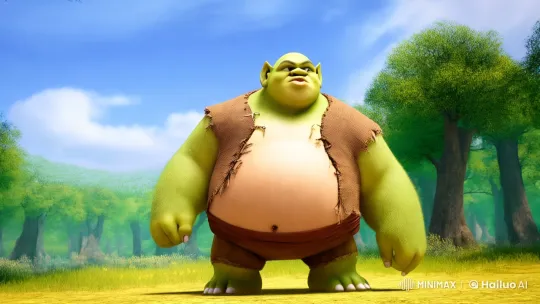 Green Ogre and Knight Fight in Medieval Forest Setting – AI Generated Video | Hailuo AI