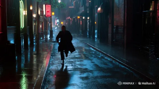 Dramatic Chase: Dark Alley to Speeding Car Escape – AI Generated Video | Hailuo AI