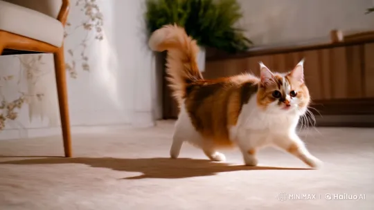 Charming Cat's Playful Antics in Artful Setting – AI Generated Video | Hailuo AI