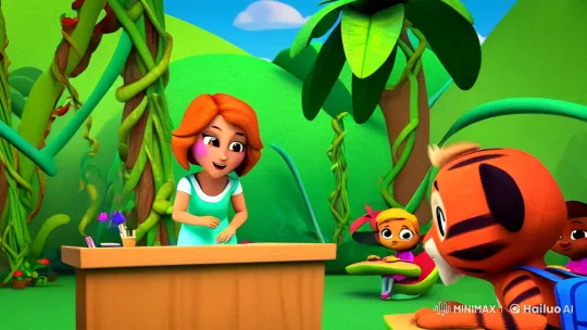 Animated Owl Teacher Leads Jungle Classroom – AI Generated Video | Hailuo AI