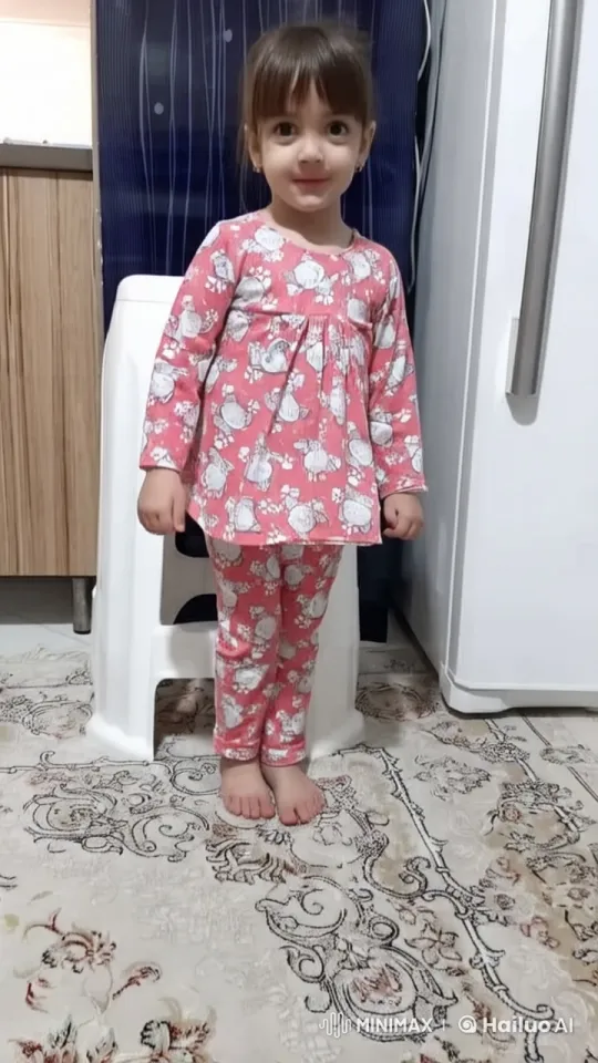 Young Girl Interacts with Refrigerator in Live2D Animation – AI Generated Video | Hailuo AI