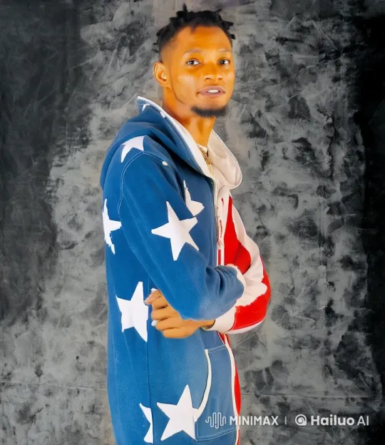 Live2D Animation of Confident Person in Star-Striped Hoodie – AI Generated Video | Hailuo AI
