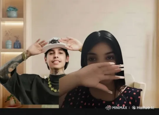 Affectionate Moment Captured in Live2D Animation – AI Generated Video | Hailuo AI