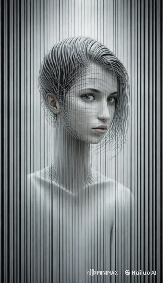 Stylized Portrait of a Young Woman in Live2D – AI Generated Video | Hailuo AI
