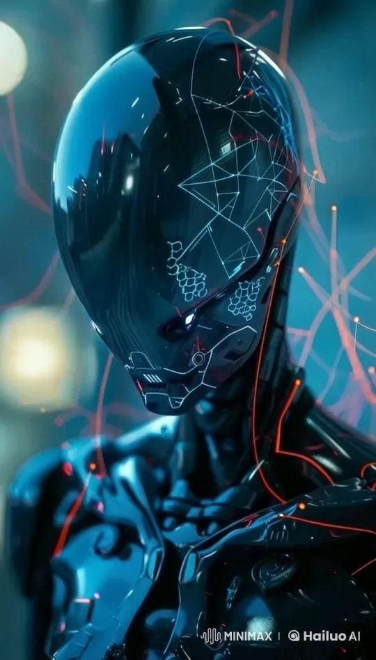 Futuristic Robot Showcased in Live2D with Interactive Holograms – AI Generated Video | Hailuo AI