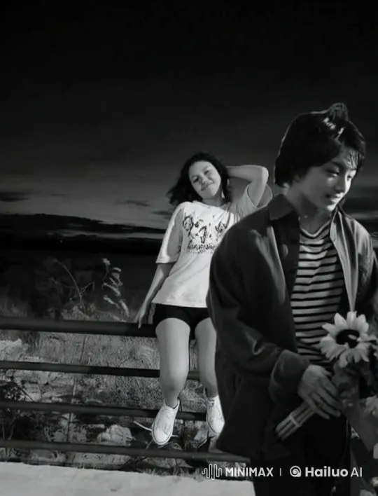 Twilight Scene: Boy Gives Flowers to Happy Girl – AI Generated Video | Hailuo AI