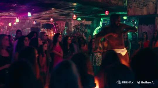 Kanye West Dances Uninhibitedly in Surreal Bar Scene – AI Generated Video | Hailuo AI