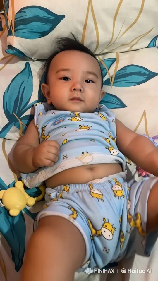 Baby Bruce Lee Mimics Martial Arts in Giraffe Pajamas – AI Generated Video | Hailuo AI