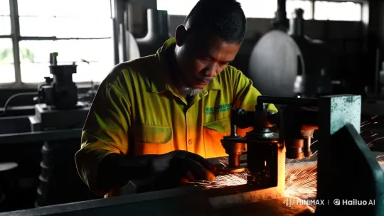 Indonesian Craftsman Mastering Steel in 8K Detail – AI Generated Video | Hailuo AI