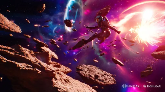 Space Bounty Hunter's Epic Asteroid Chase in 4K Cinematic Realism – AI Generated Video | Hailuo AI