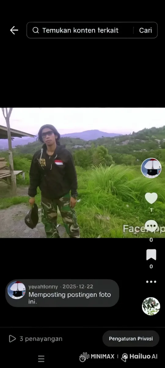 Indonesian Camouflage: Graceful Flight Over Serene Landscape – AI Generated Video | Hailuo AI