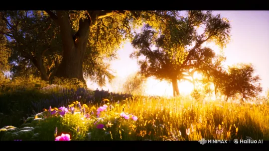 Morning Light Illuminates Serene Garden Scene – AI Generated Video | Hailuo AI