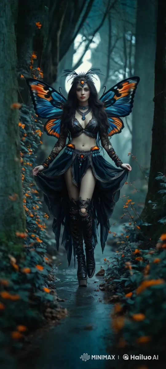 Mystical Fairy Walks Through Enchanted Forest Path – AI Generated Video | Hailuo AI