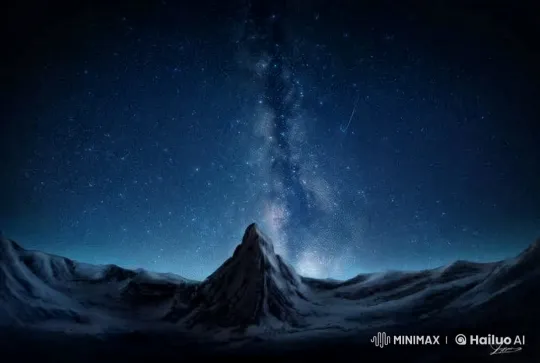 Mountainous Landscape Transitions from Night to Dawn – AI Generated Video | Hailuo AI