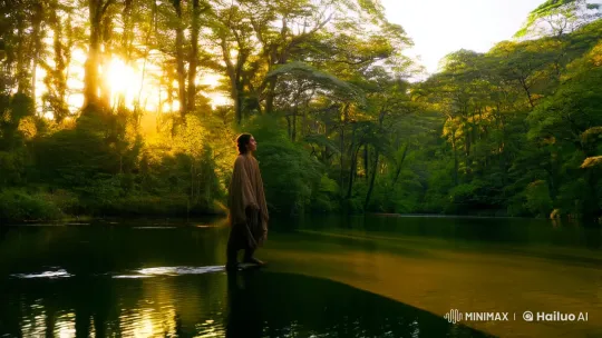 Tranquil Reflections: A Sunset Serenade of Solitude – AI Generated Video | Hailuo AI