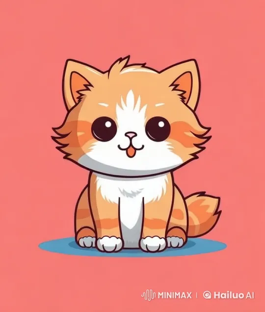 Animated Orange Striped Kitten Plays with Joy – AI Generated Video | Hailuo AI