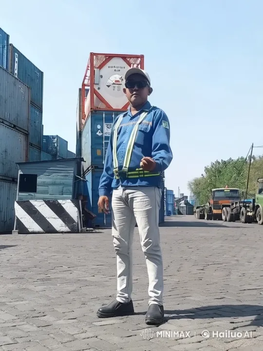 Live2D Kung Fu Master in Shipping Yard – AI Generated Video | Hailuo AI