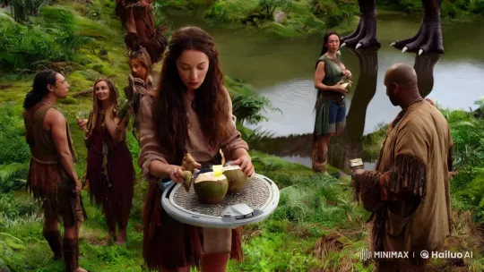 Prehistoric Woman Crafts Hoverboard with Coconuts – AI Generated Video | Hailuo AI