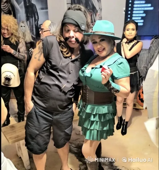 Live2D Video: Costumed Couple's Energetic Kung Fu at Party – AI Generated Video | Hailuo AI