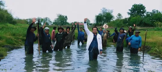 Man Ascends Gracefully in Tranquil Rural Setting – AI Generated Video | Hailuo AI