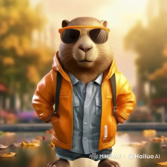 Anthropomorphic Figure Waves Goodbye in Autumn Setting – AI Generated Video | Hailuo AI
