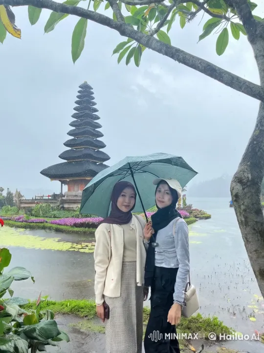 Rainy Pagoda: Women Practicing Kungfu by Lake – AI Generated Video | Hailuo AI