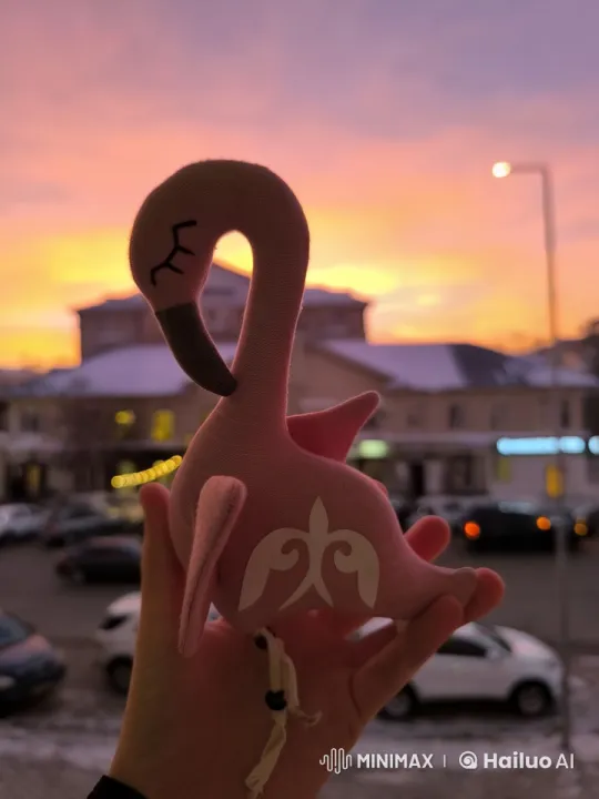 Flamingo Wings Flap Gently at Serene Sunset – AI Generated Video | Hailuo AI