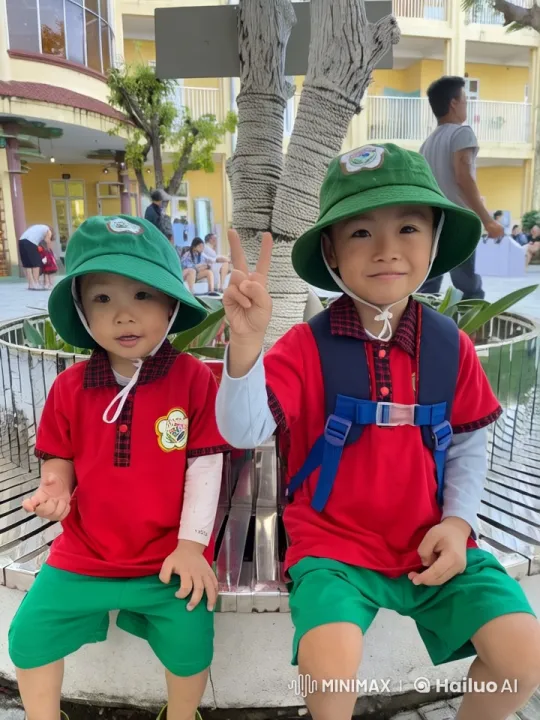 Two Children Displaying Energetic Kungfu Moves in Live2D Video – AI Generated Video | Hailuo AI