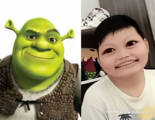 Shrek and Young Person Share Tender Moment in Live2D Animation – AI Generated Video | Hailuo AI