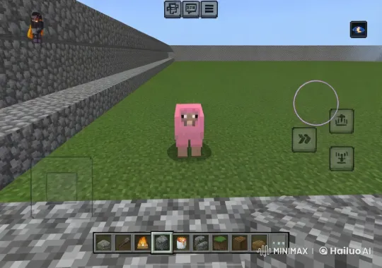 Pink Sheep Transforms into Minecraft Citizen – AI Generated Video | Hailuo AI