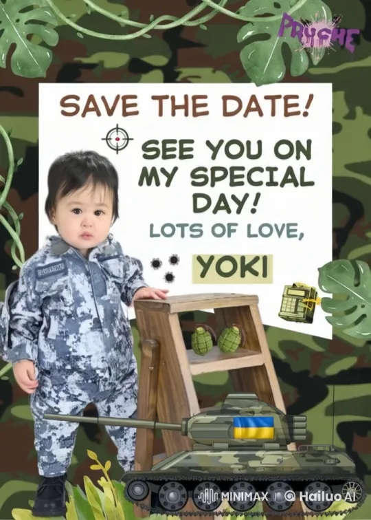 Child in Camouflage Uniform Performs Military Moves – AI Generated Video | Hailuo AI