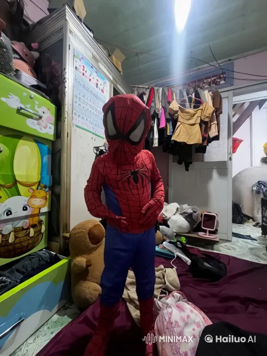 Animated Child in Spider-Man Costume Performs Kung Fu – AI Generated Video | Hailuo AI