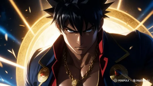 Epic Anime Hero with Dynamic Energy in Cosmic Setting – AI Generated Video | Hailuo AI