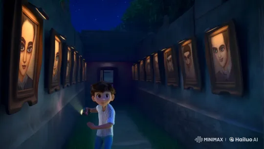 Young Man Confronts Ghost in Haunted Mansion – AI Generated Video | Hailuo AI