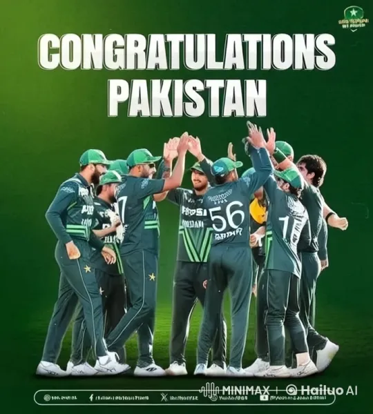 Pakistan Cricket Team Celebrates Victory in Live2D Animation – AI Generated Video | Hailuo AI