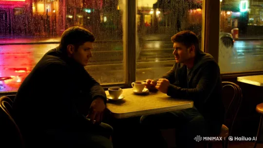 Stormy Encounter Between Friends in a Café – AI Generated Video | Hailuo AI